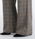 Stella McCartney Checked wool wide-leg pants