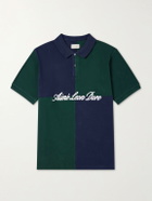 Aimé Leon Dore - Logo-Embroidered Colour-Block Cotton-Piqué Polo Shirt - Green