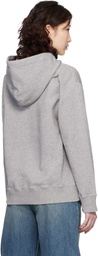 MM6 Maison Margiela Gray Unbrushed Cotton Hoodie