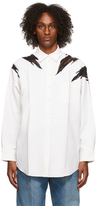 Photo: Peter Do White Lace Flame Shirt