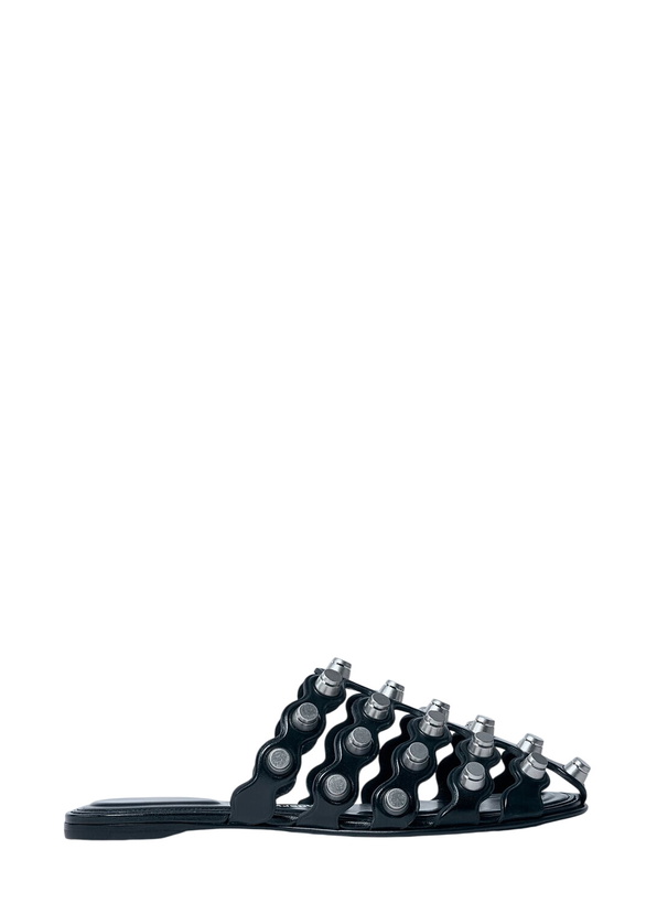 Photo: Alexander Wang Rexa Cage Leather Slides