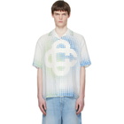 Casablanca White Pills Cuban Collar Short Sleeve Shirt