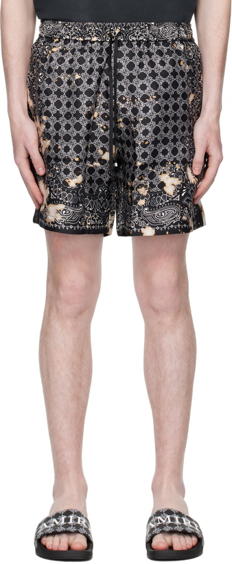 Photo: AMIRI Black Bleach Bandana Shorts