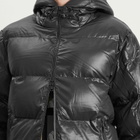 Patta Men's Quilted Script Logo Puffer Jacket in Black