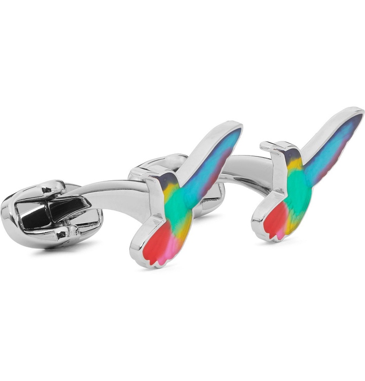 Photo: Paul Smith - Silver-Tone and Enamel Cufflinks - Multi