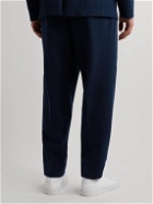 Sunspel - Casely Hayford Jago Waffle-Knit Cotton-Blend Suit Trousers - Blue