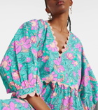 Juliet Dunn Colorblocked cotton poplin maxi dress