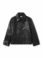 BODE - Continental Cropped Leather Jacket - Black