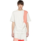 Feng Chen Wang White and Pink Contrast T-Shirt