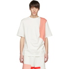 Feng Chen Wang White and Pink Contrast T-Shirt