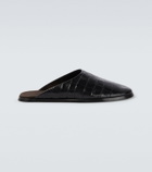 Fear of God Croc-effect leather mules