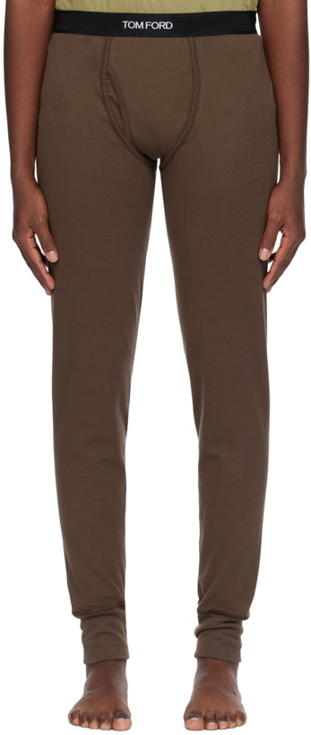 Photo: TOM FORD Brown Jacquard Long Johns