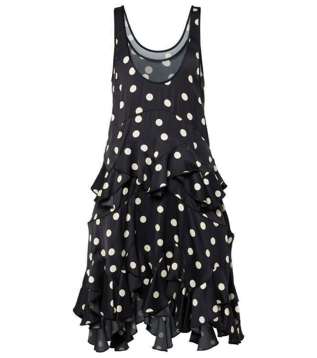 STELLA MCCARTNEY ワンピース Polka-dot silk-crepe maxi 400903 Polka-dot silk-crêpe maxi dress in blue - Stella Mc Cartney