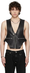 Johnlawrencesullivan Black Leather Vest