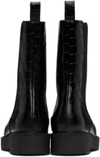 Staud Black Croc Palamino Boots