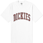 Dickies Men's Aitkin College Logo T-Shirt in White/Fired Brick