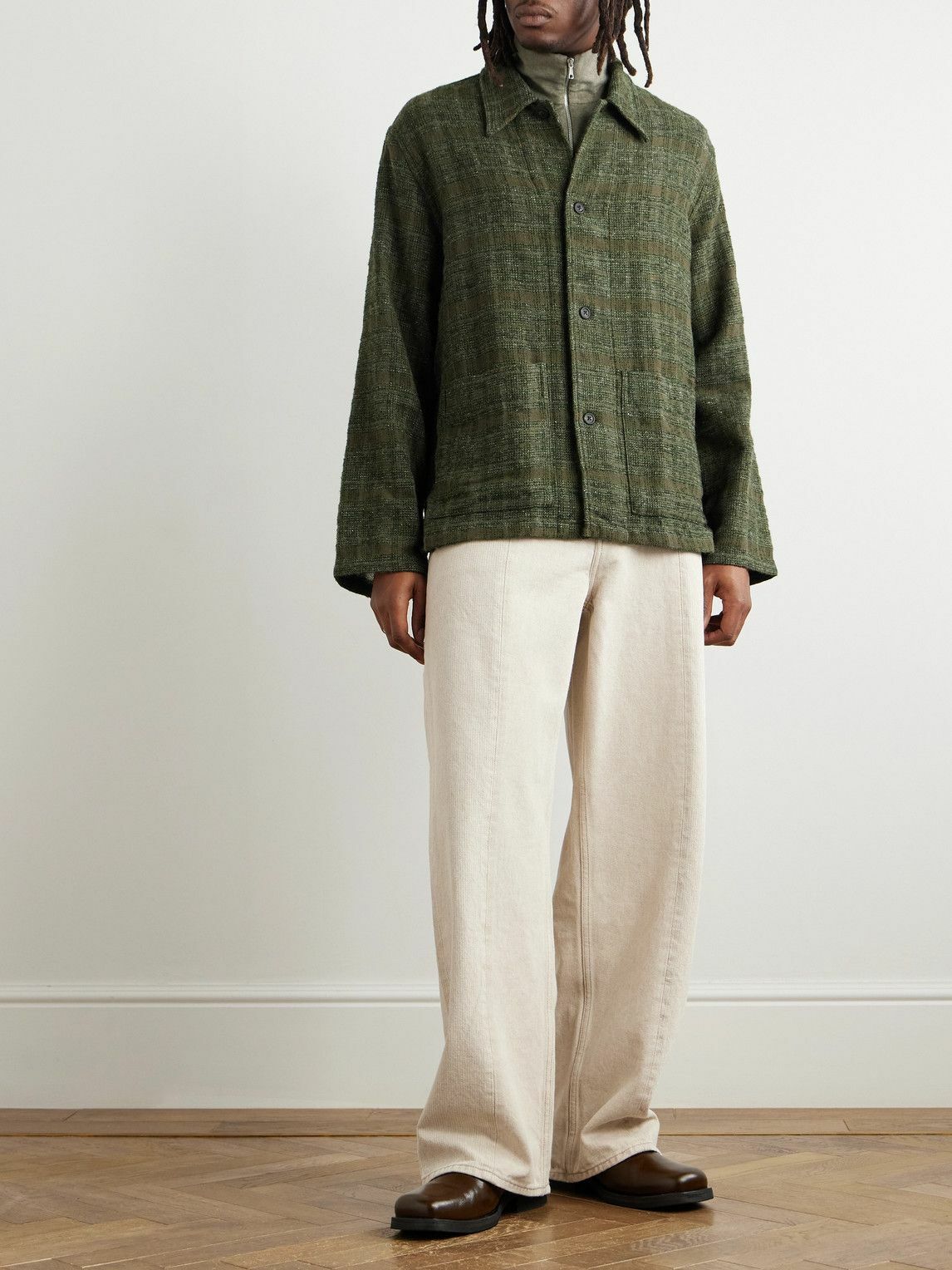 Our Legacy - Haven Checked Tweed Overshirt - Green Our Legacy