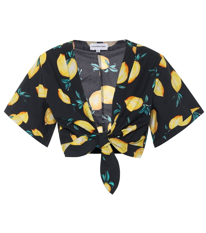 Photo: Alexandra Miro Sandy printed cotton crop top