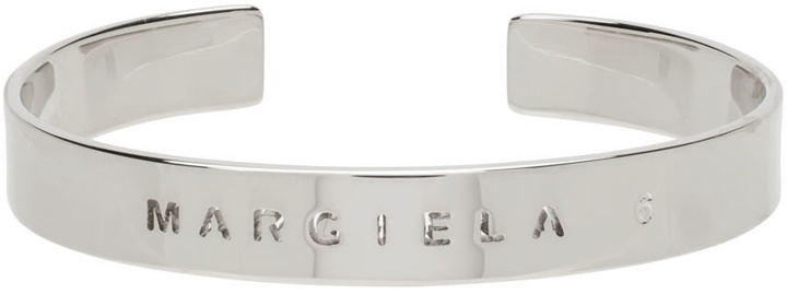 Photo: MM6 Maison Margiela Silver Logo Cuff Bracelet