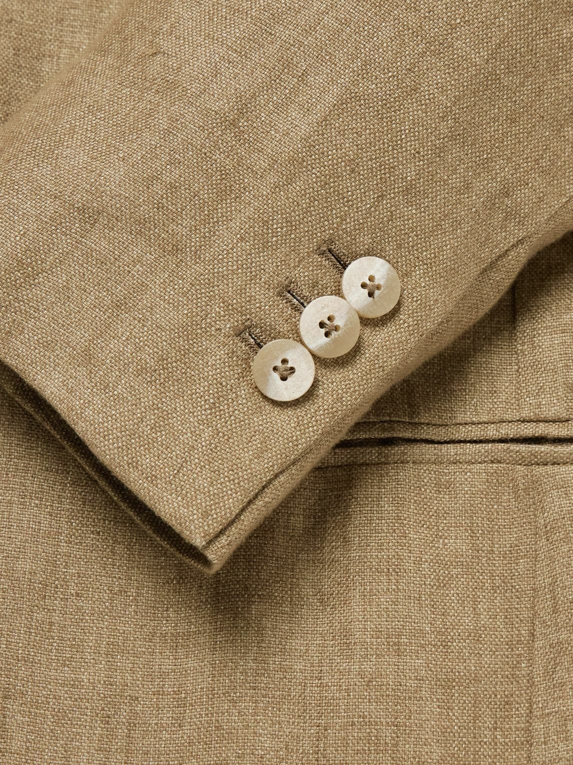 Frescobol Carioca - Zanini Double-Breasted Linen Blazer - Brown