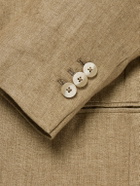 Frescobol Carioca - Zanini Double-Breasted Linen Blazer - Brown