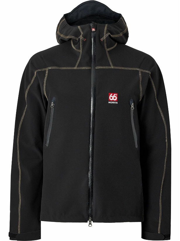 Photo: 66 North - Vatnajökull Logo-Embroidered Polartec® Power Shield® Pro Hooded Jacket - Black