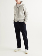 TOM FORD - Garment-Dyed Cotton-Jersey Zip-Up Hoodie - Gray
