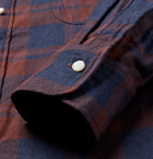 Sid Mashburn - Slim-Fit Checked Cotton-Flannel Shirt - Burgundy