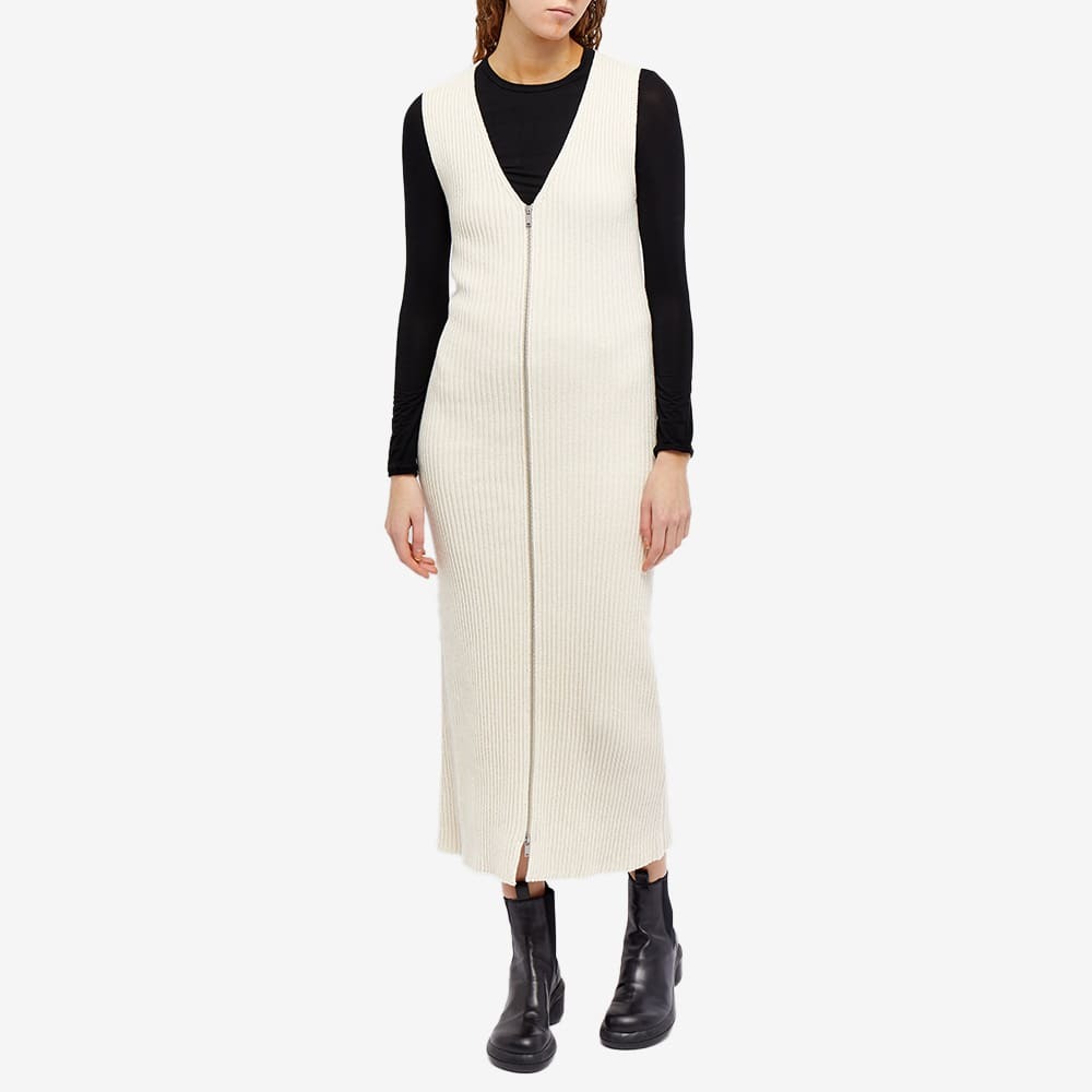 Jil Sander Women's Zip Front Knit Dress in Natural Jil Sander Jil Sander Women's Zip Front Knit Dress in Natural Jil Sander