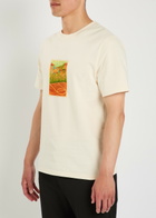 Les Deux Court Printed Cotton T-shirt White