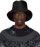 sacai Black Double Brim Bucket Hat