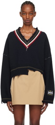AMBUSH Navy Dangled Sweater