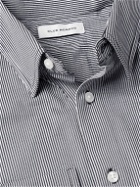 Club Monaco - Striped Stretch Cotton-Blend Jersey Shirt - Blue