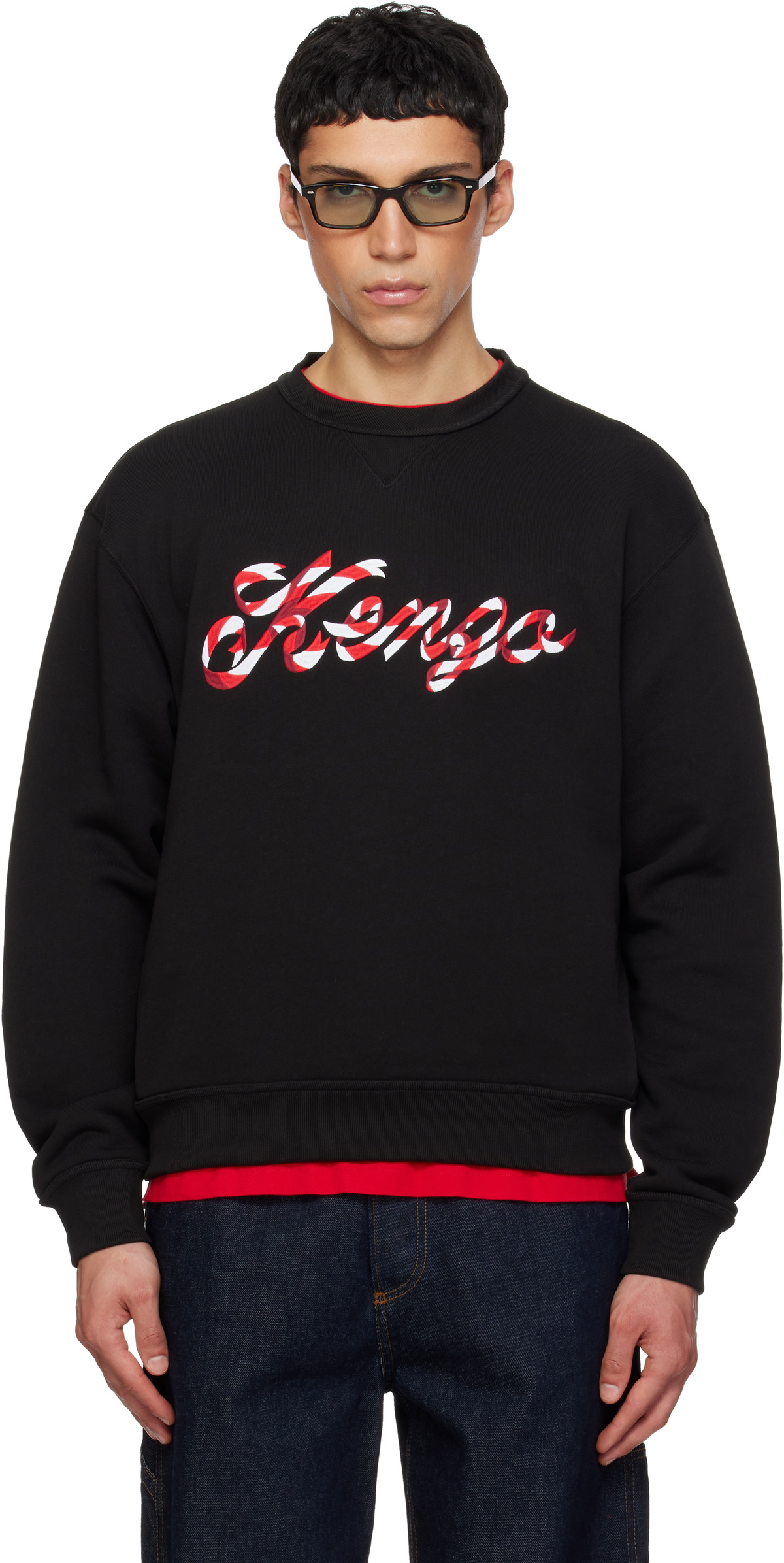 Kenzo Black Kenzo Paris 'KENZO Winter Holidays' Embroidered Sweatshirt
