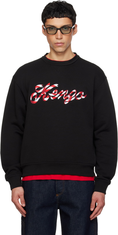 Photo: Kenzo Black Kenzo Paris 'KENZO Winter Holidays' Embroidered Sweatshirt