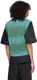 Wooyoungmi Green & Blue Gradient Stripe Vest