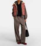 Moncler Niverolle checked wool-blend down vest