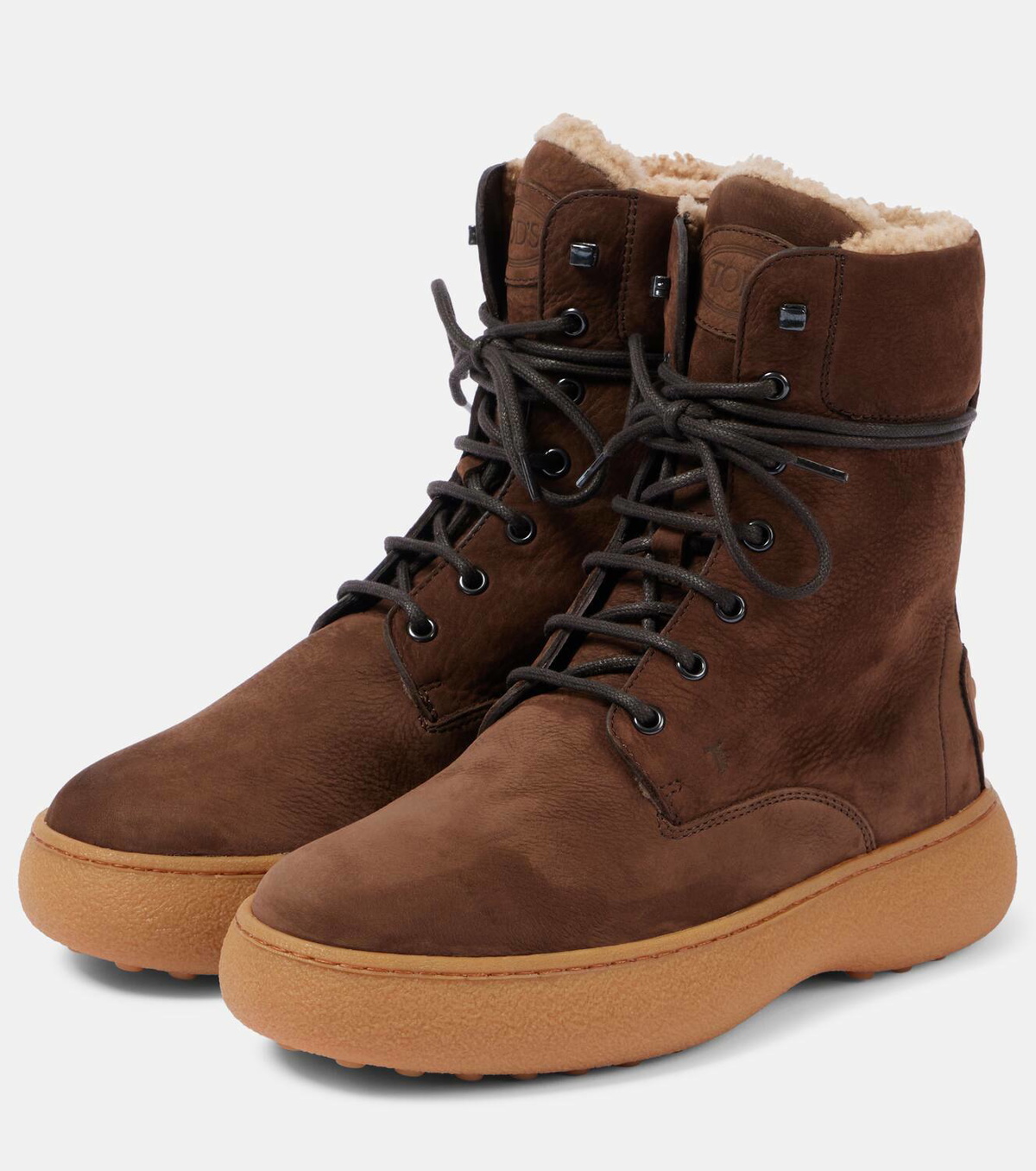 Tod's Gommino leather lace-up boots Tod's