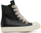 Rick Owens Black Zip Sneakers