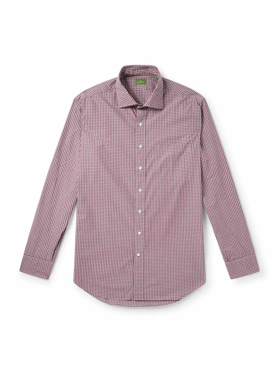 Sid Mashburn - Gingham Cotton-Poplin Shirt - Red
