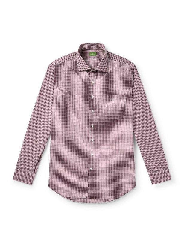 Photo: Sid Mashburn - Gingham Cotton-Poplin Shirt - Red