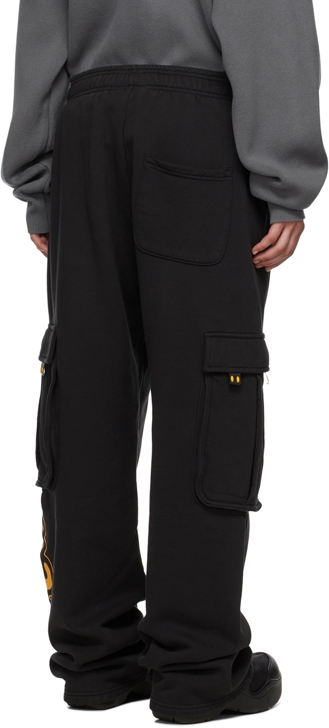 drew house SSENSE Exclusive Black Cartoon Font Lounge Pants