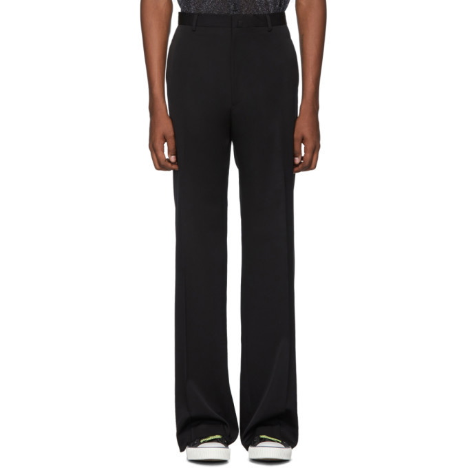 Photo: Lanvin Black Wool Wide Trousers