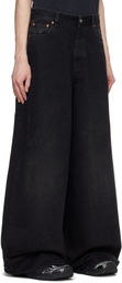VETEMENTS Black Oversized Baggy Jeans