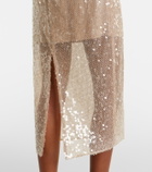 Veronica Beard Allora sequined midi skirt