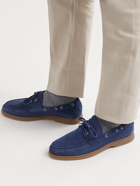 Brunello Cucinelli - Suede Boat Shoes - Blue