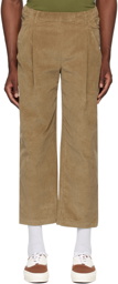 Dime Brown Pleated Trousers