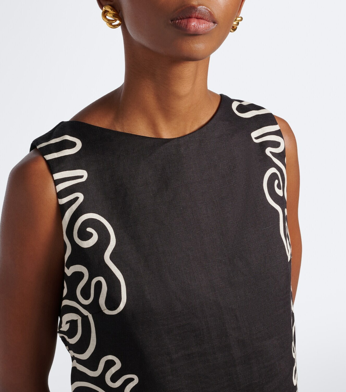 Cala de la Cruz Avelino printed linen top