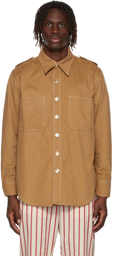 Photo: Wales Bonner Tan Isaac Utility Shirt