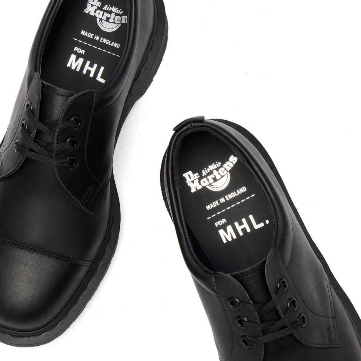 Dr. Martens Men's x MHL 1461 Shoe in Black Grained Oiled